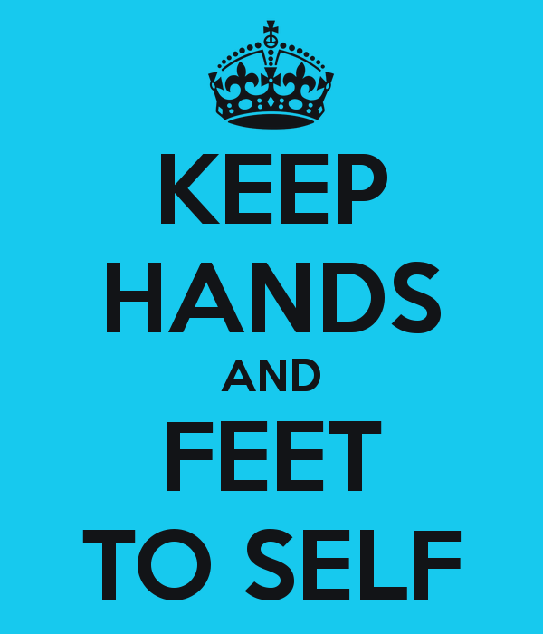 KEEP HANDS AND FEET TO SELF - KEEP CALM AND CARRY ON Image Generator