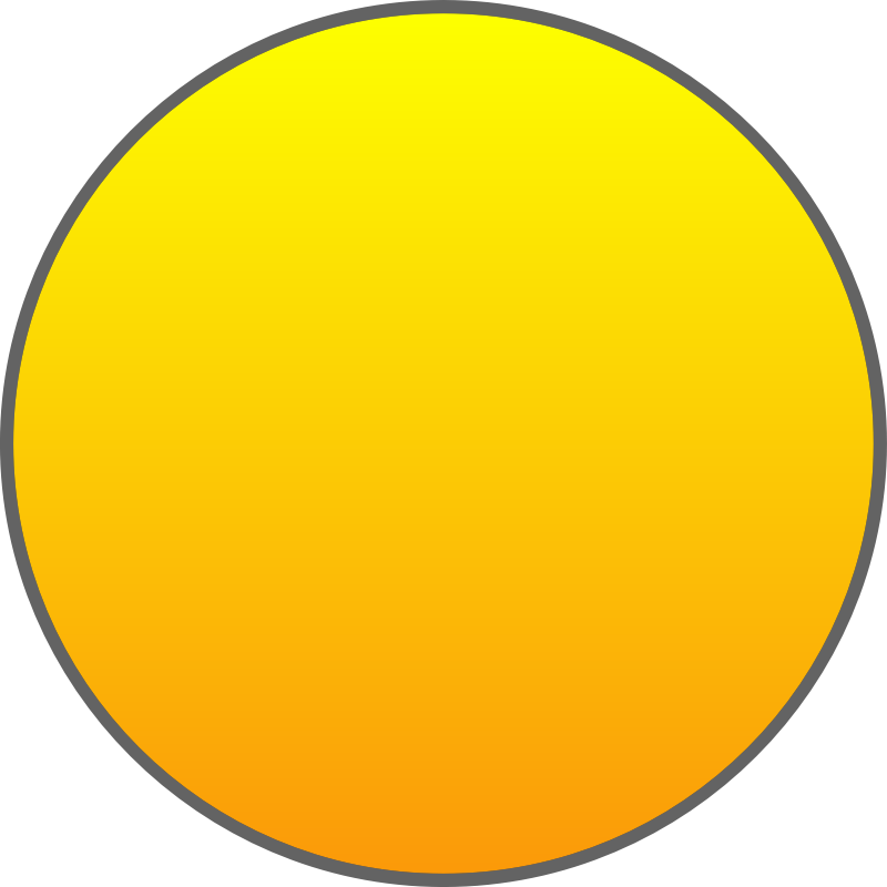 Clipart - Orange Sun Outlined