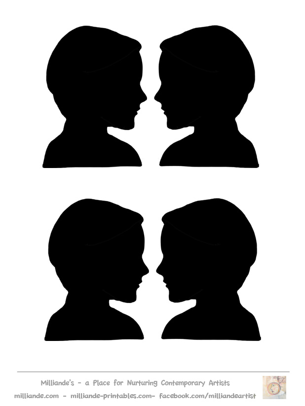 Face Silhouette Templates Printable,Face Stencils,Face Templates ...