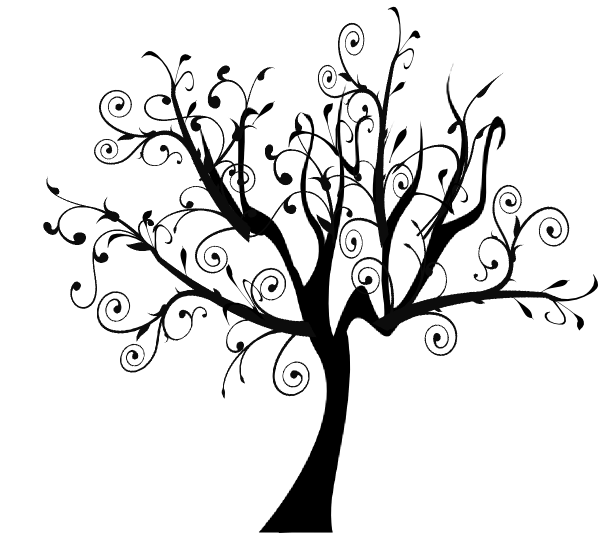 Swirl Tree clip art - vector clip art online, royalty free ...