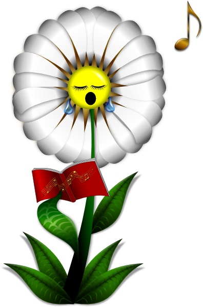 Flower Singing clip art - vector clip art online, royalty free ...