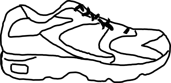 Tennis Shoe Outline Clip Art Images & Pictures - Becuo