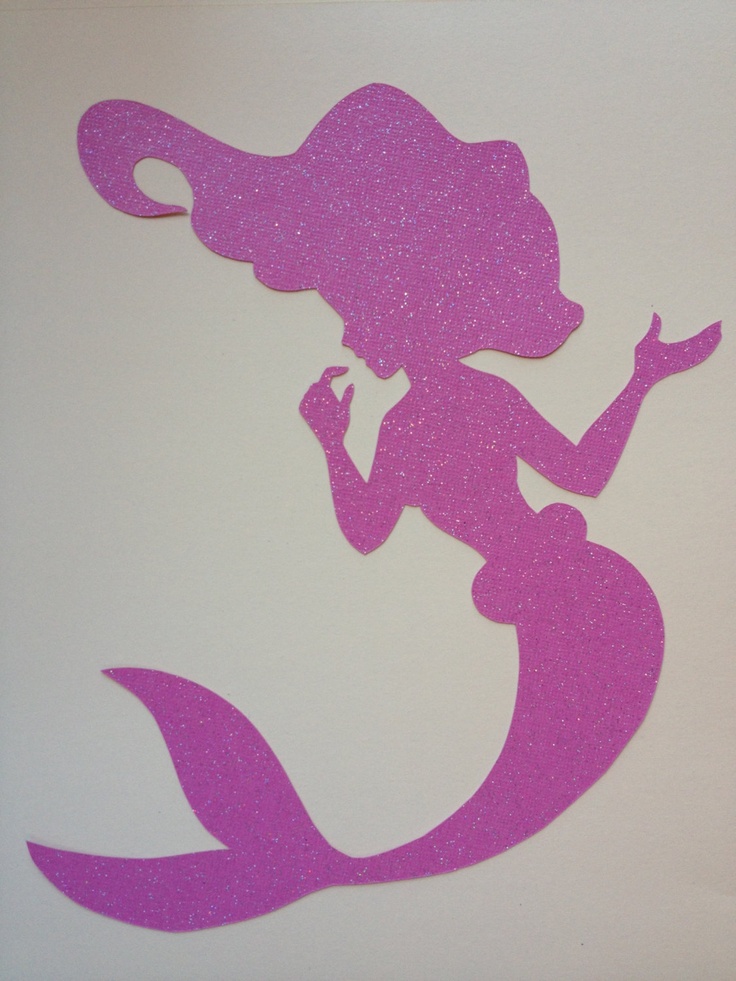 Disney inspired Princess Ariel from the Little Mermaid silhouette ...