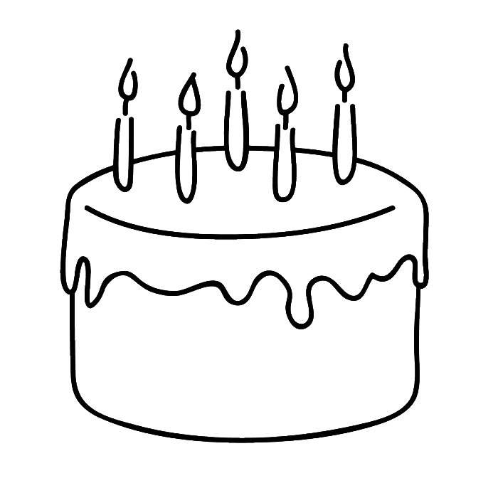 Birthday Cake Coloring Pictures - AZ Coloring Pages