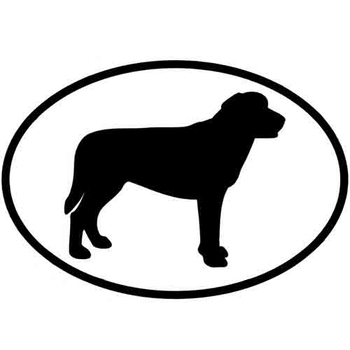 Black and White Labrador Silhouette Vinyl Decal-Elite K-9