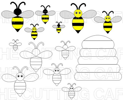 The Cutting Cafe': BEEHIVE SHAPED CARD SET.....TEMPLATE - CUTTING FILE