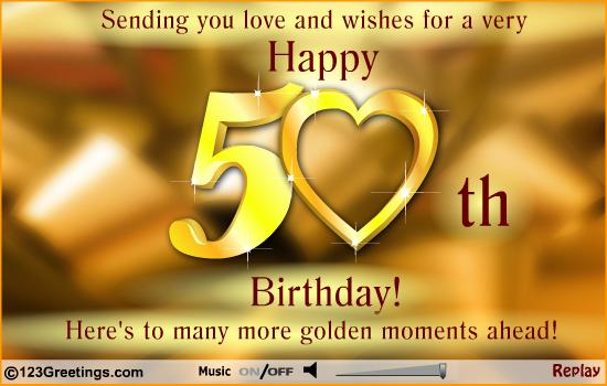 50th Birthday Wish! Free Milestones eCards, Greeting Cards | 123 ...