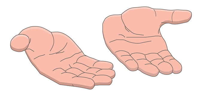 Clip Art 2 Hands Template Clipart
