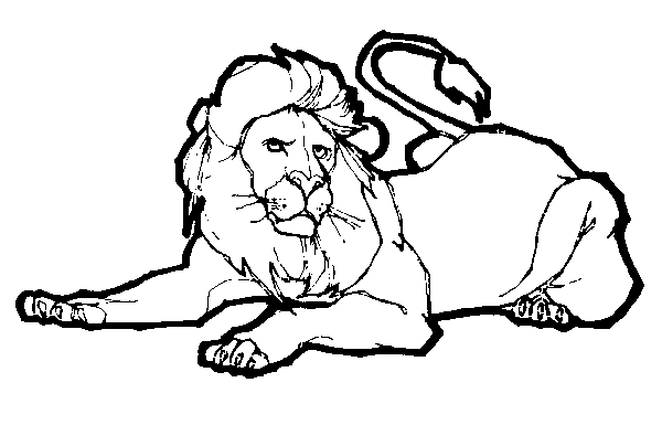 Scary Lion On The Ground Coloring Pages : New Coloring Pages