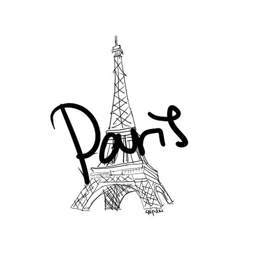 Cute Eiffel Tower Drawing by shaPpink on DeviantArt