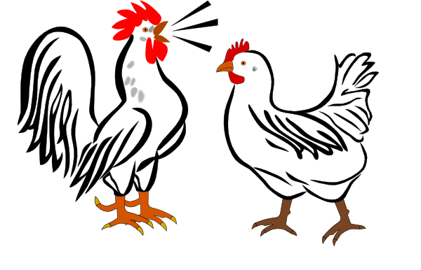 Hen And Rooster clip art - vector clip art online, royalty free ...