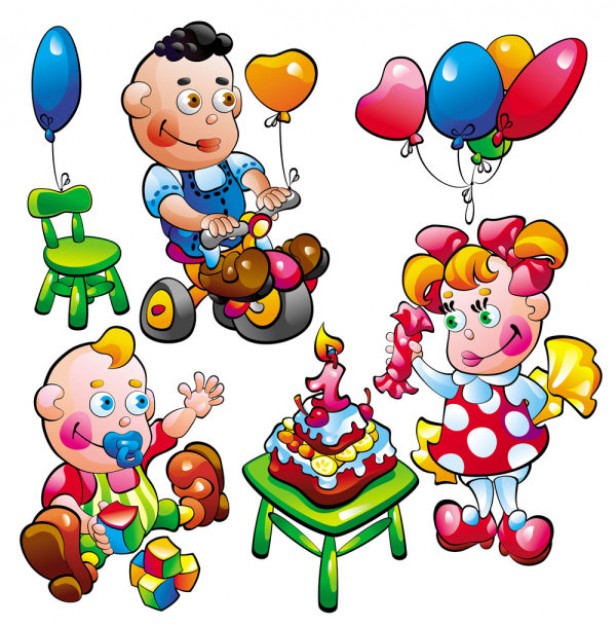 Cartoon baby food toys 01 - vector | Download free Vector ...