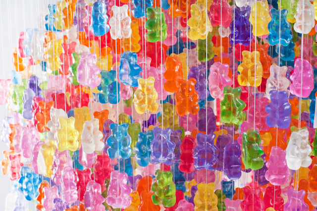Sweet Chandelier made of 5000 Gummy Bears - WhereCoolThingsHappen