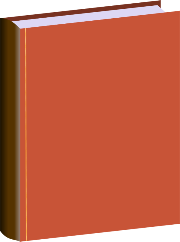 Vertical Book Plain - vector Clip Art