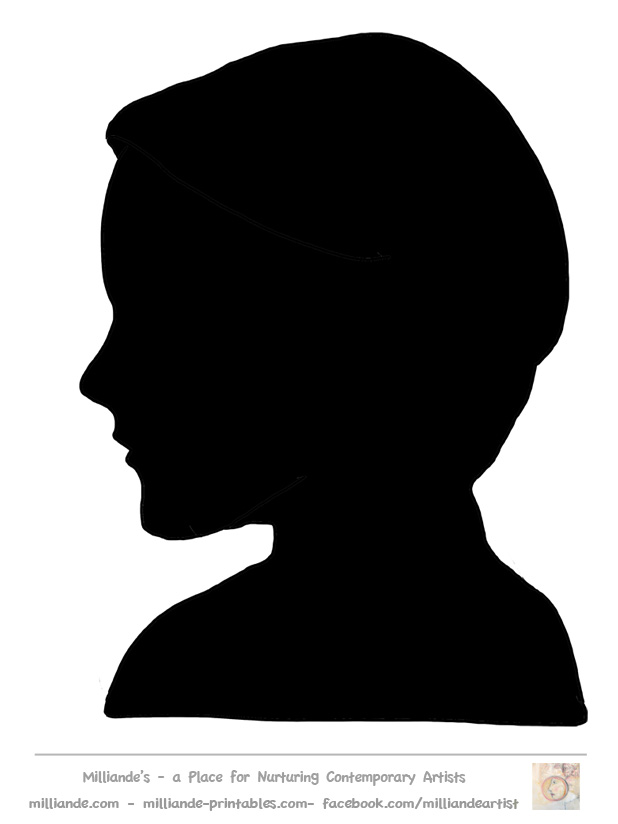 Female Face Silhouette Stencils,Face Silhouette Collection of ...
