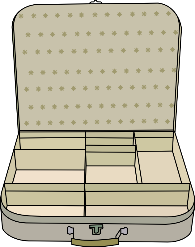 Clipart - suitcase with compartment