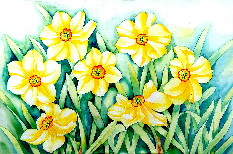 Daffodil by Manisha Singh - Daffodil Painting - Daffodil Fine Art ...