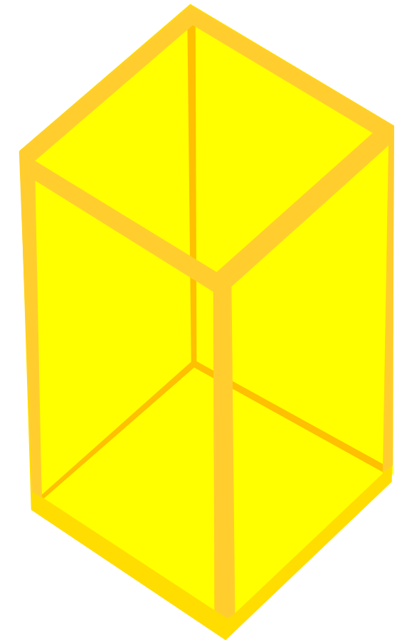 Yellow Transparent Cube SVG Vector file, vector clip art svg file ...