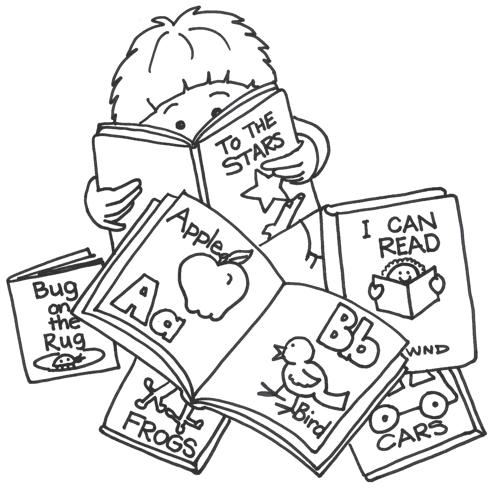 Images For > Read Books Clipart
