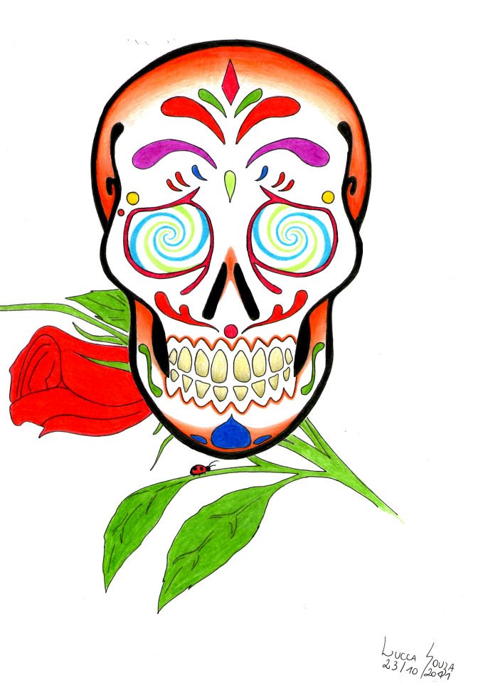 Mexican skull by lucca-sf on deviantART