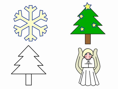 Christmas Tree Clip Art PowerPoint Template