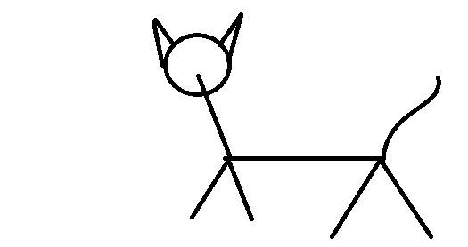 Stick Figure Cat by kasanelover on deviantART