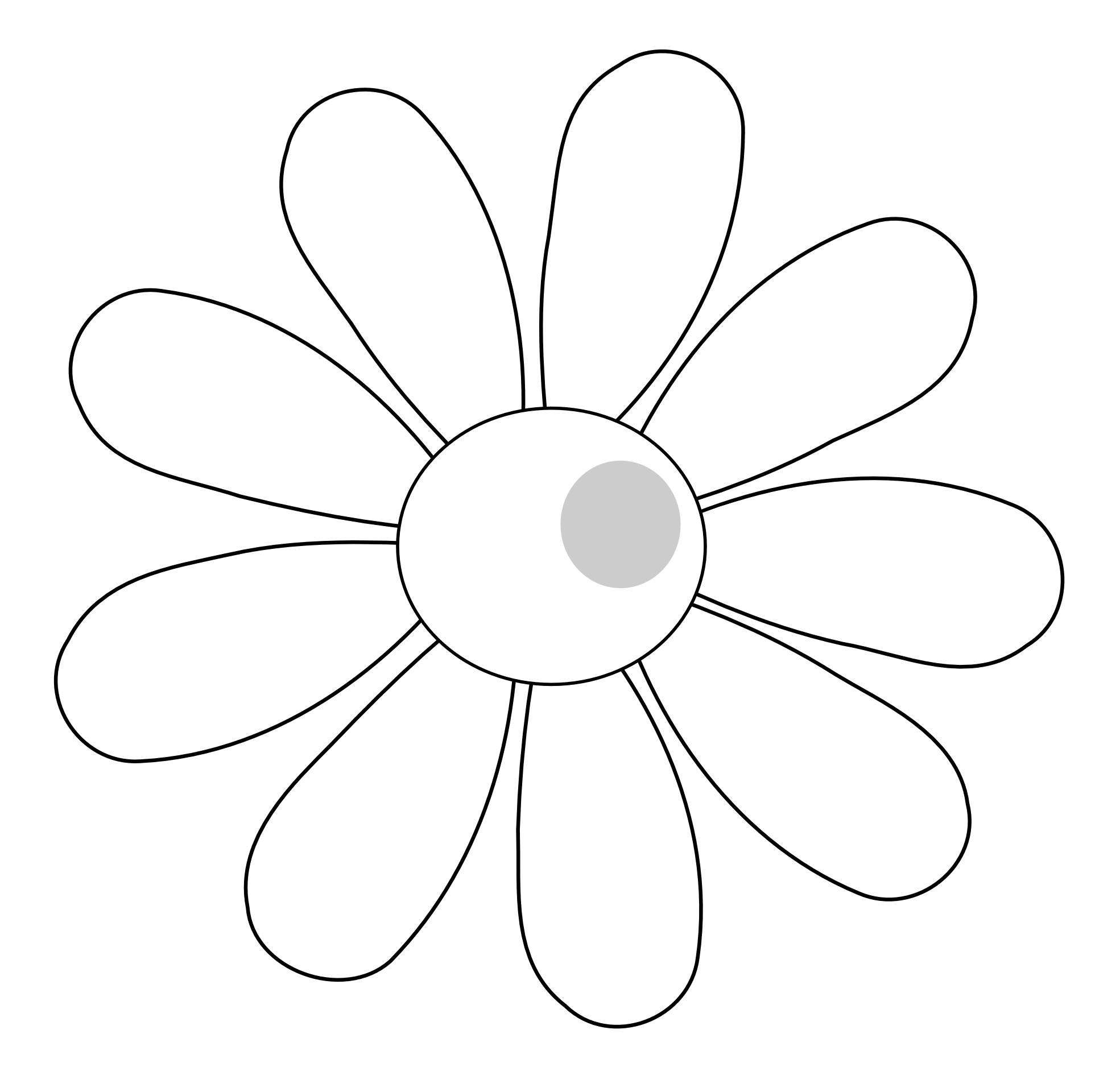 Flowers For > Simple Flower Outline Clip Art