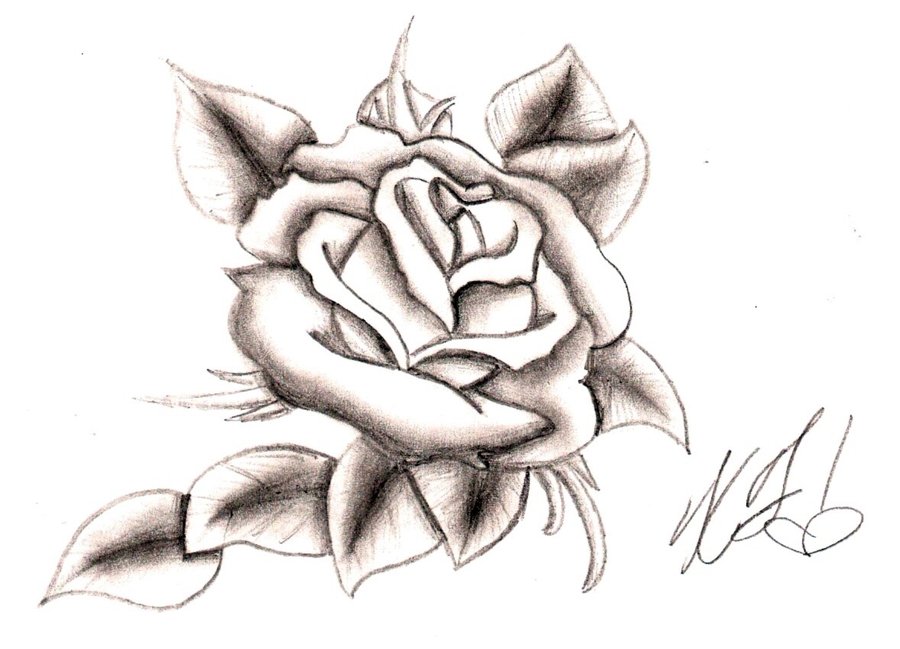 Easy Drawings Of Roses And Crosses - Gallery