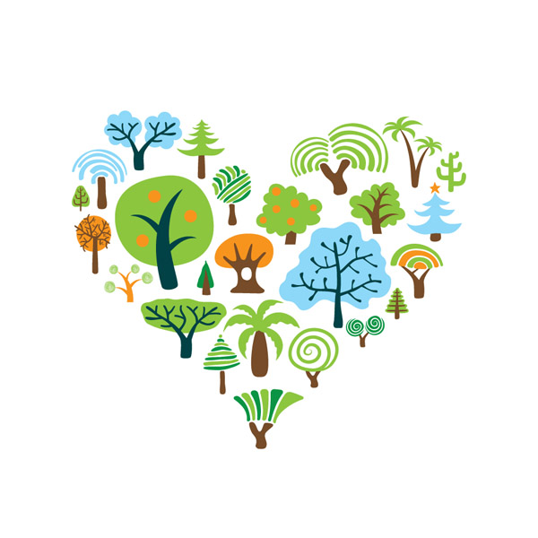 A variety of cartoon trees vector Free Vector / 4Vector