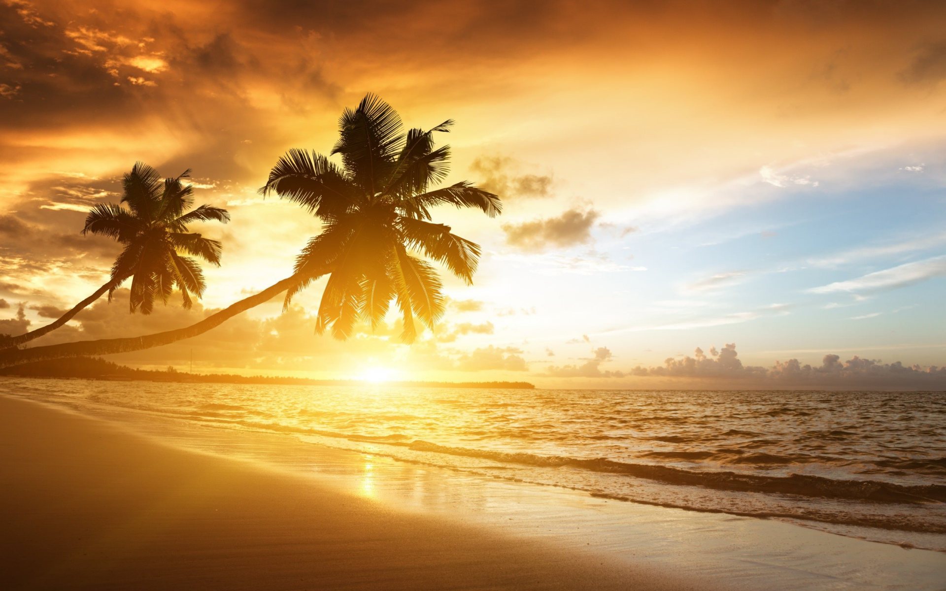 Super Beach Sunset Picture - Nature Desktop Wallpaper
