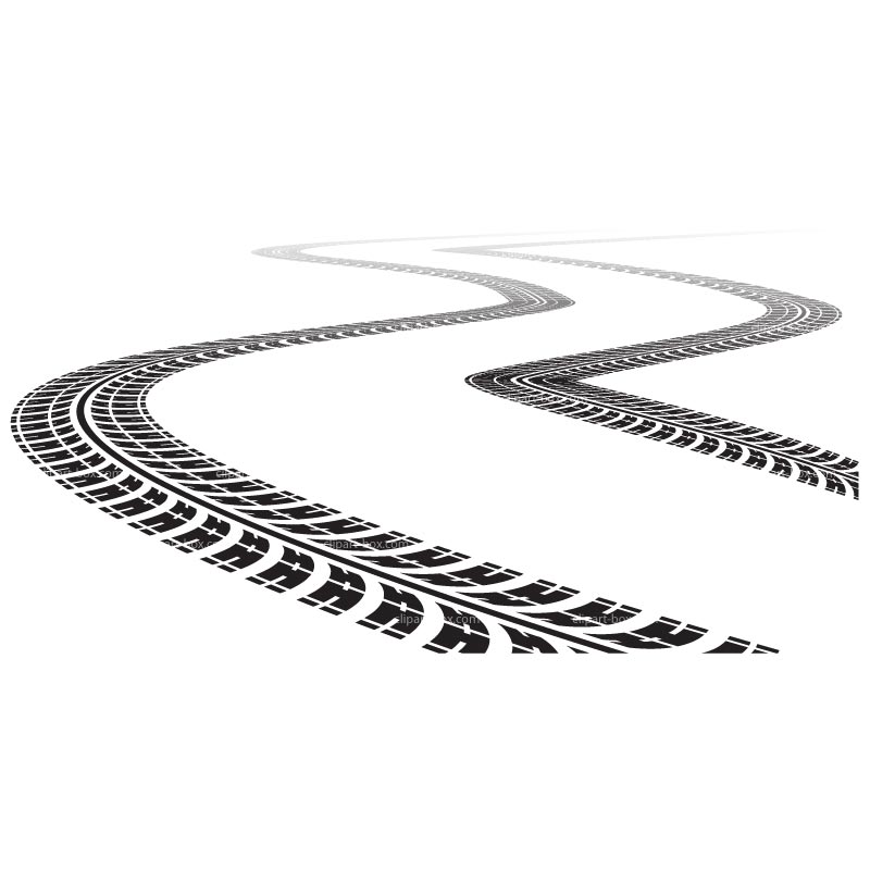 CLIPART TIRE TRACKS | Royalty free vector design