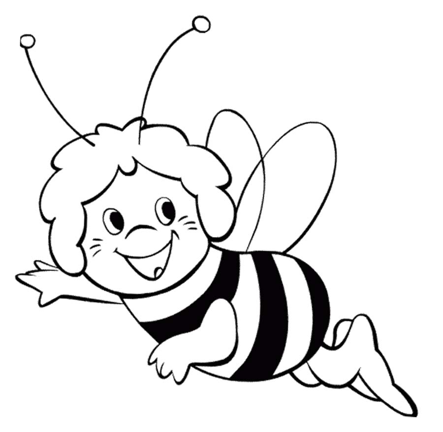 Printable Bee Coloring Pages - Animal