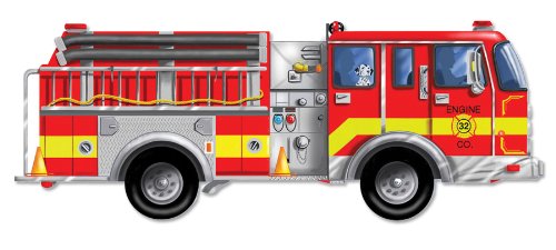 Amazon.com: Melissa & Doug Giant Fire Truck Floor Puzzle: Melissa ...