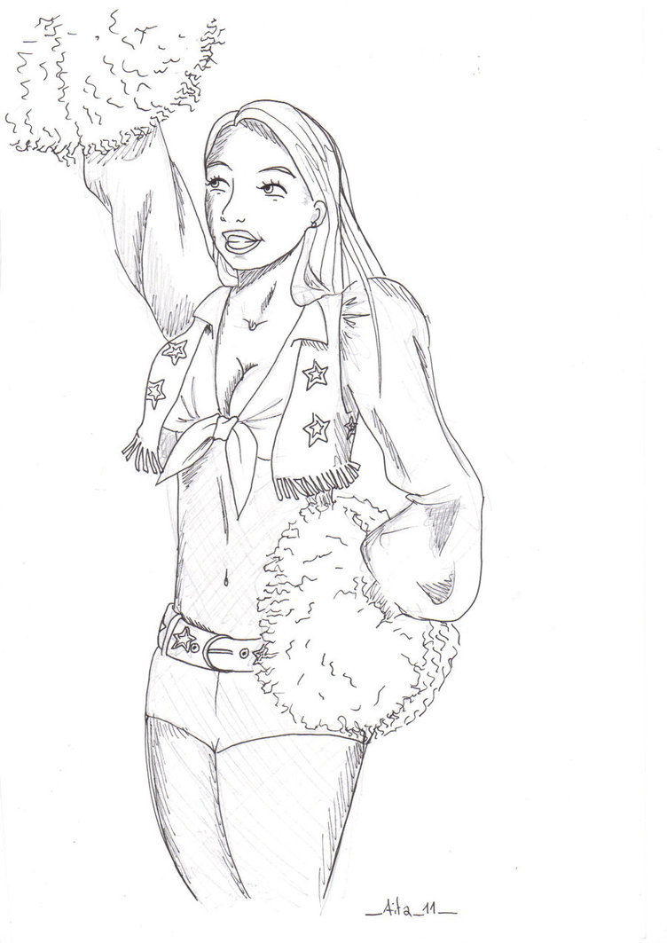 Cheerleader inspired doodle by aita92 on DeviantArt