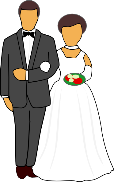 Wedding Couple Clip Art at Clker.com - vector clip art online ...