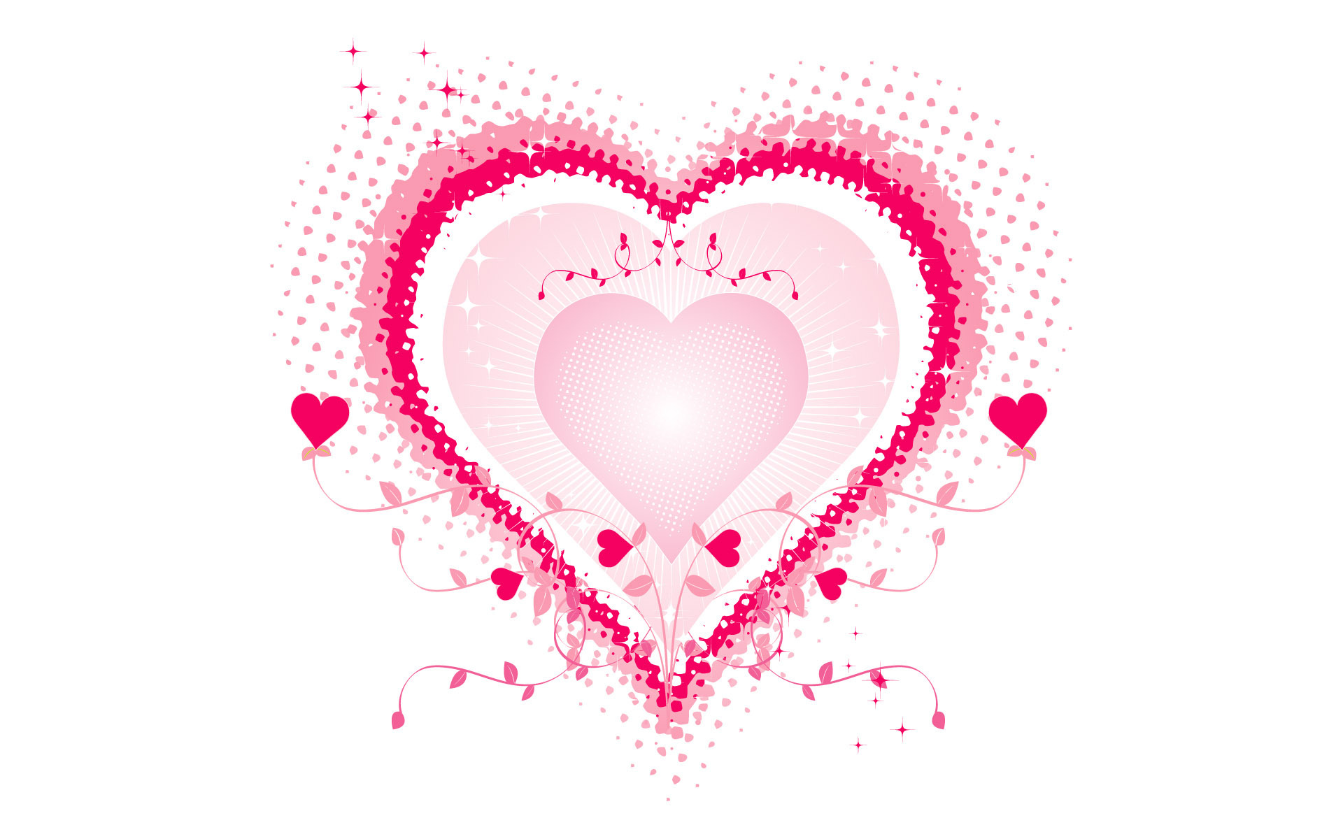 Definition Widescreen Valentine Sparkly Hearts Love High ...