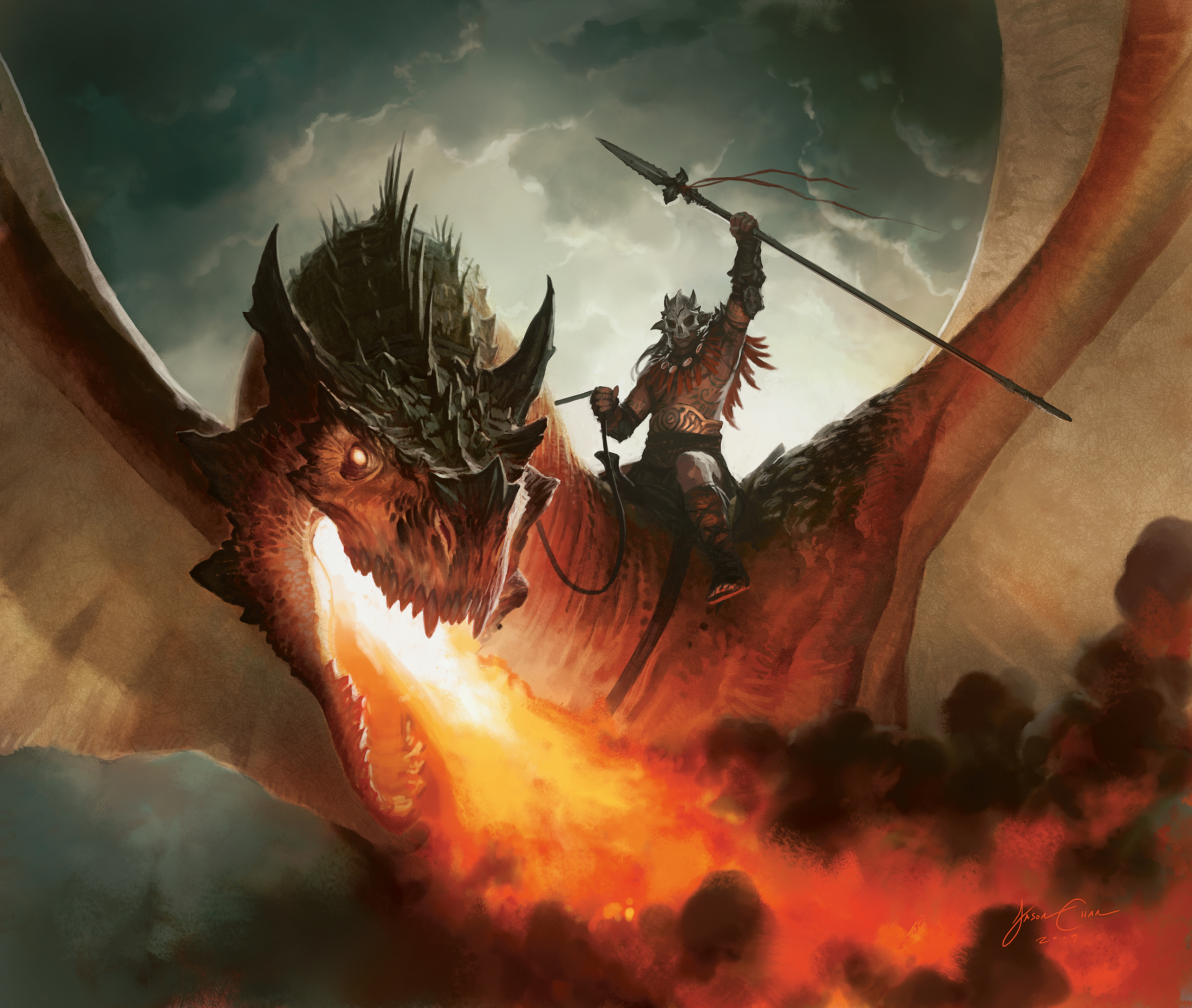 Elder Dragon Highlander Tribal Theme – Day of the Dragons | Magic ...