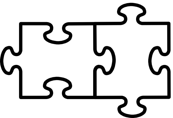 8 Piece Puzzle Outline Template - Invitation Templates