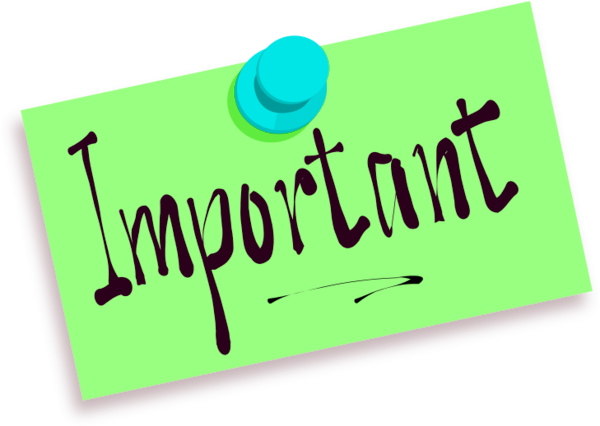 Thumbtack note Important - vector Clip Art
