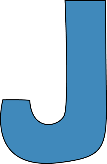 Blue Alphabet Letter J Clip Art - Blue Alphabet Letter J Image