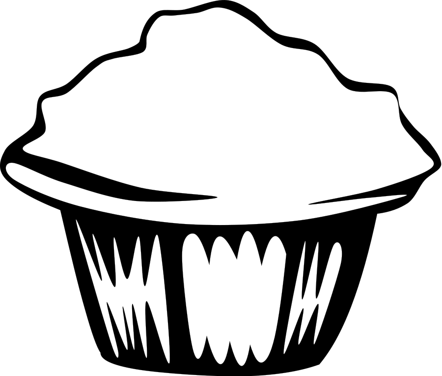 Muffin Clipart Black And White