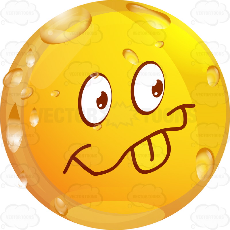 Playful Wet Yellow Smiley Face Emoticon Sticking Out Tongue, Smile ...