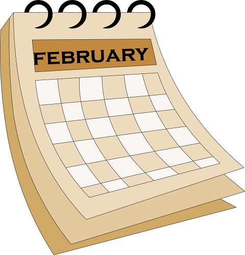 Free February Calendar Clip Art