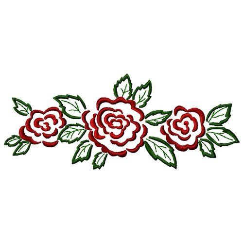 Gosia Embroidery Free Embroidery Design: Rose Border 7.64 inches H ...