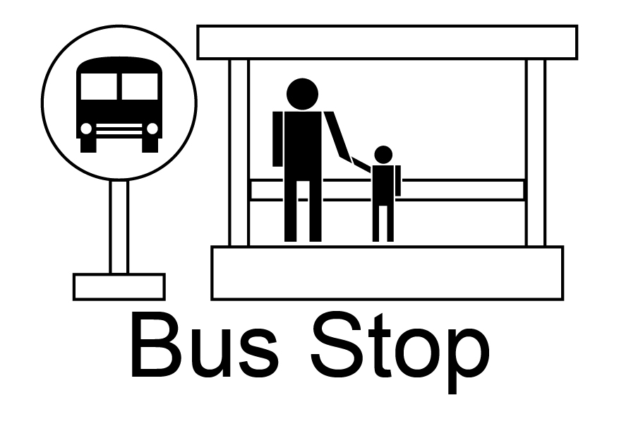 bus stop sign Colouring Pages