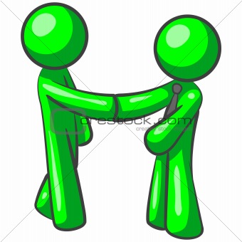 Image 883875: Orange Man Shaking Hands and Marketing from Crestock ...