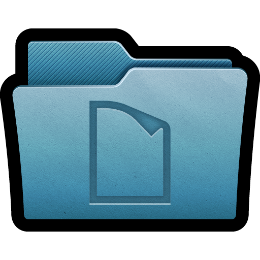 Blue Mac Folder Documents Icon, PNG ClipArt Image | IconBug.com
