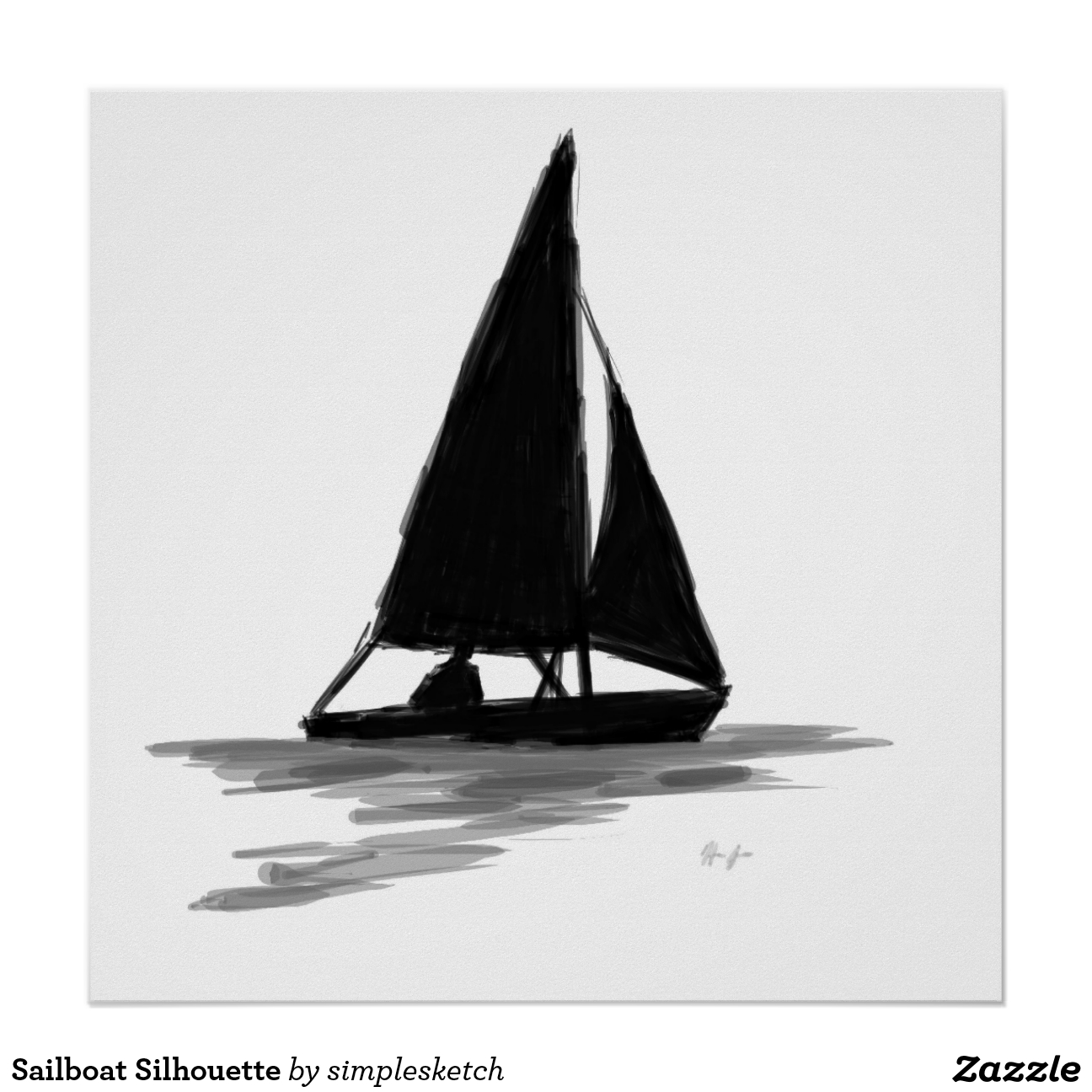 Sailboat Silhouette Posters, Sailboat Silhouette Prints, Art ...