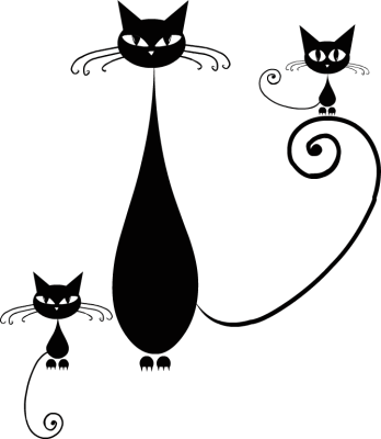 Three Black Cats - Free Clip Arts Online | Fotor Photo Editor