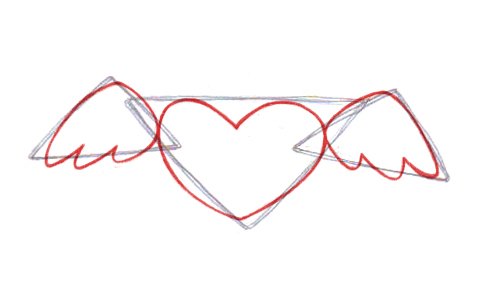4 Ways to Draw a Heart with Wings - wikiHow
